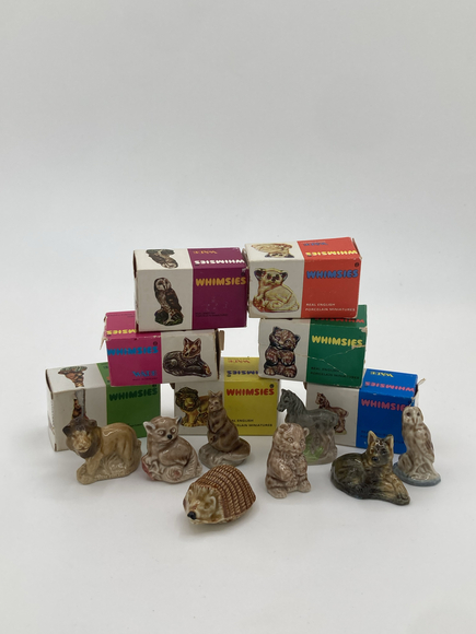 Lot of Wade Whimsies Mini Animals w/ Boxes English Porcelain Figurines - Picture 1 of 16